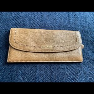 Coach slim wallet brown